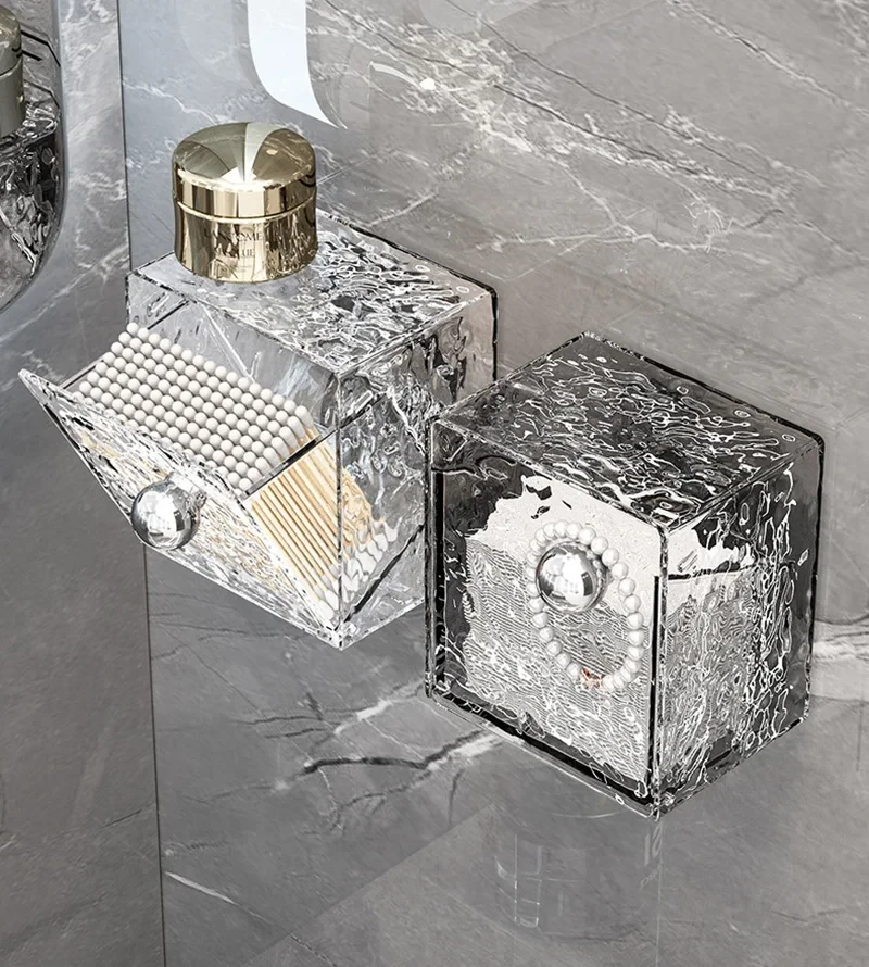 Light Luxury Wall Mount Storage Box – Punch Free Anti-Slip Organizer