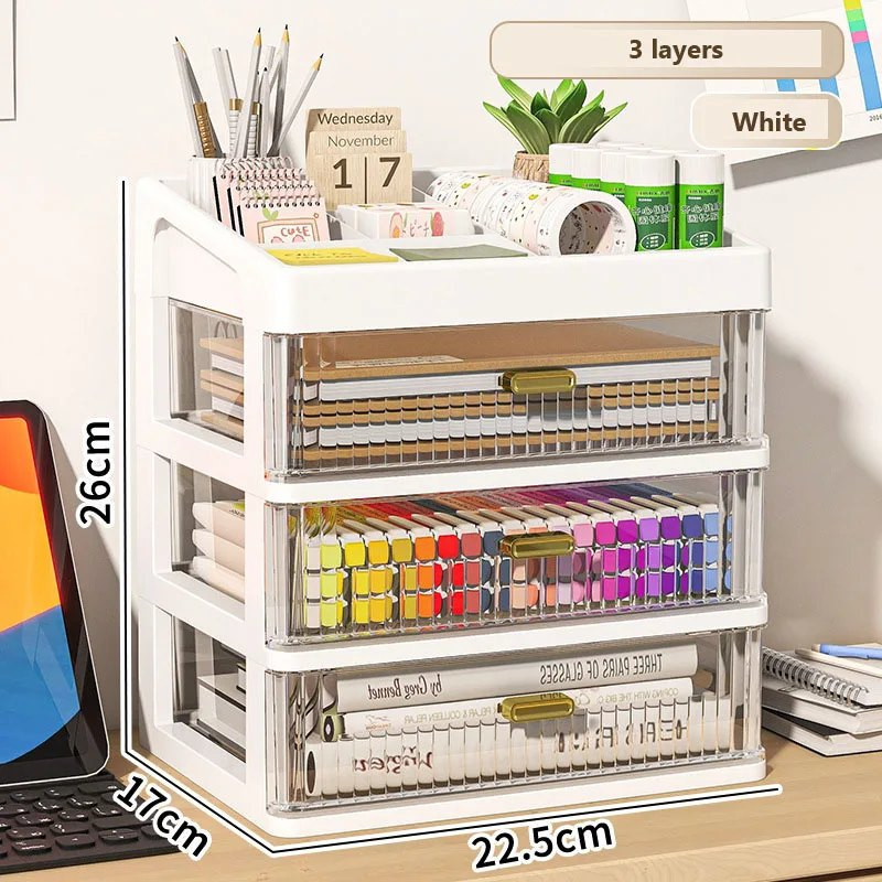 Drawer Transparent Storage Boxes – Large Capacity Dust-proof Desk Organizer Box
