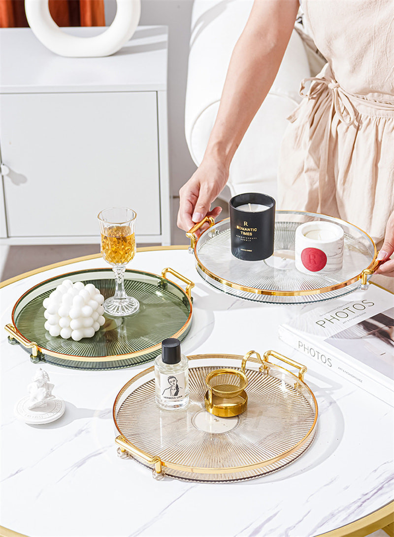 Premium Acrylic Round Storage Tray – Elegant Serving & Display Organizer
