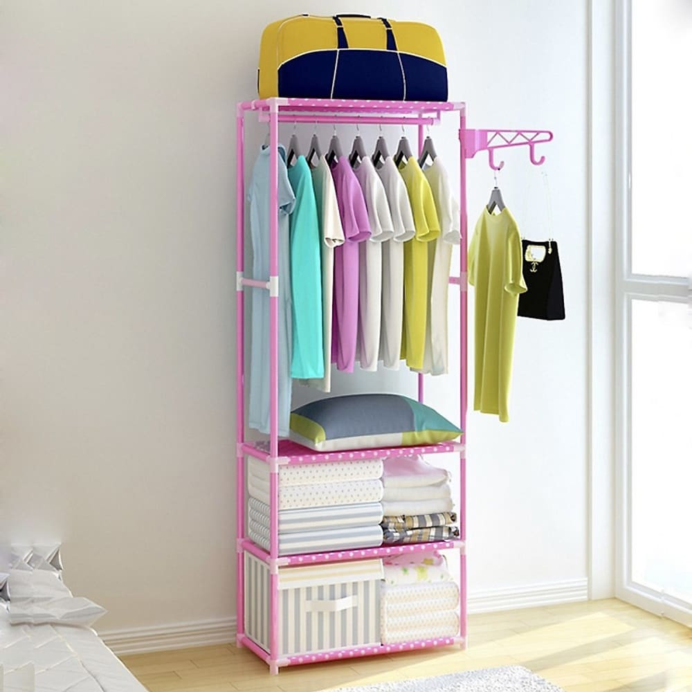 Simple Steel Clothes & Storage Rack – Smart Multi-Purpose Organizer